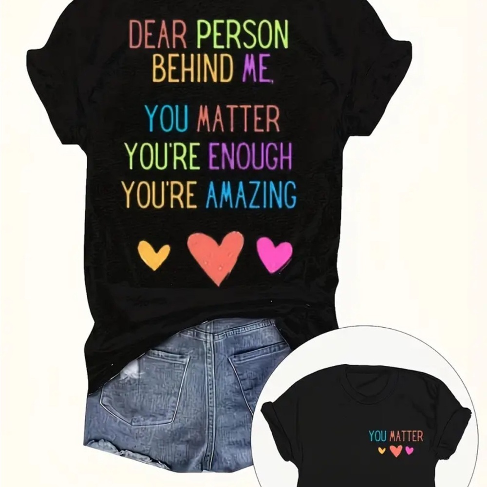 NEW Inspirational Black T-Shirt